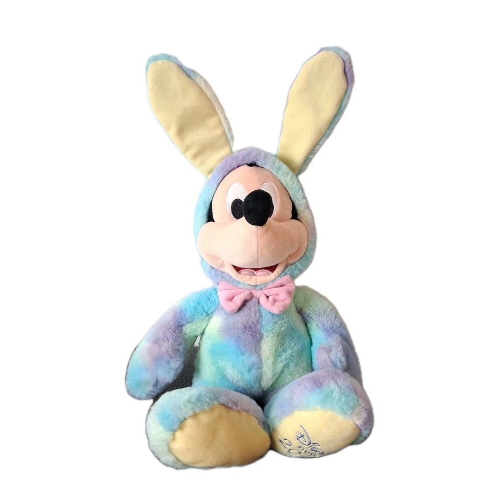 Disney Store Mickey Mouse Easter Plush Tie Dye Easter Bunny Outfit 2020